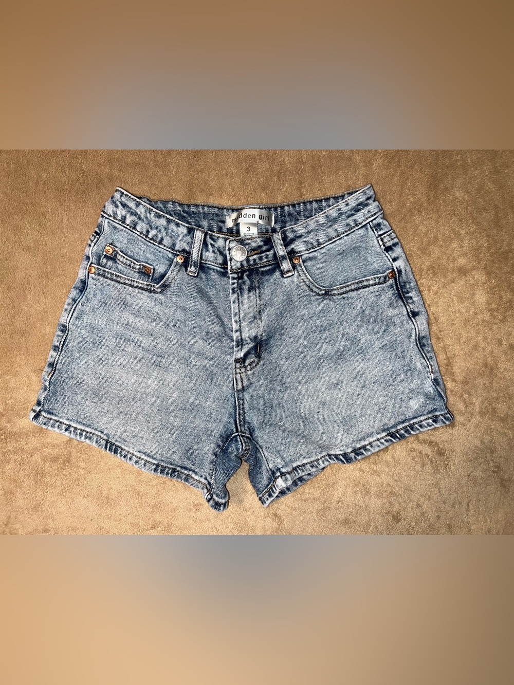 Madden Girl Light Wash Denim Shorts